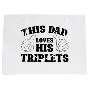 Dieser Vater liebt seine Drillinge - Geschenk für Große Geschenktüte