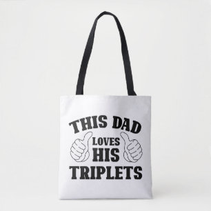 Dieser Vater liebt seine Drillinge - Geschenk für  Tasche