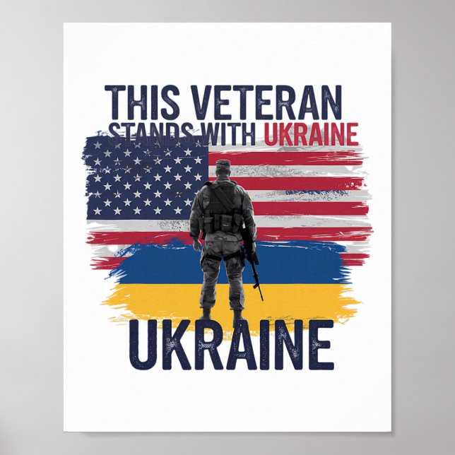 Dieser Veteran steht hinter der Ukraine 2 Poster (Vorne)