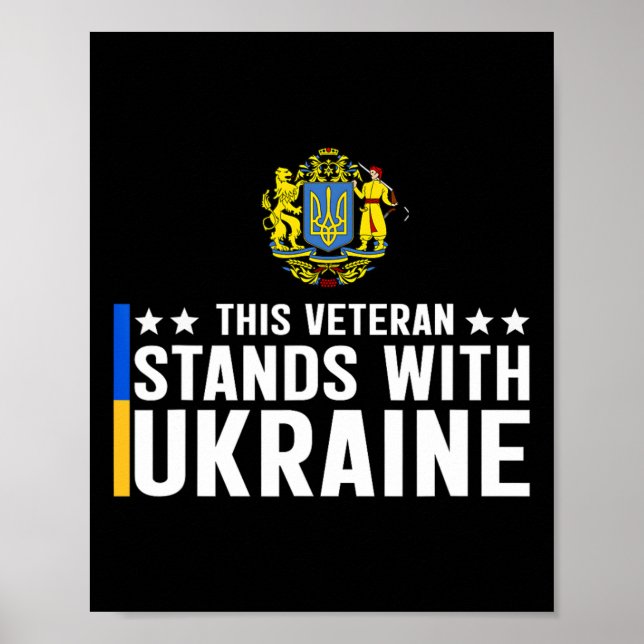 Dieser Veteran steht hinter der Ukraine 5  Poster (Vorne)