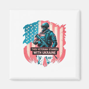 Dieser Veteran steht hinter der Ukraine Unterstütz Magnet