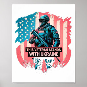 Dieser Veteran steht hinter der Ukraine Unterstütz Poster
