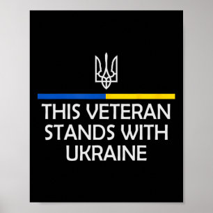 Dieser Veteran steht mit der Ukraine Zelensky Ukra Poster