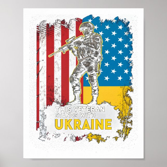 Dieser Veteran steht mit der Ukraine zur Unterstüt Poster (Vorne)