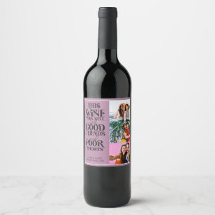 Dieser Wein paart sich gut mit Freunden Spaß beste Weinetikett