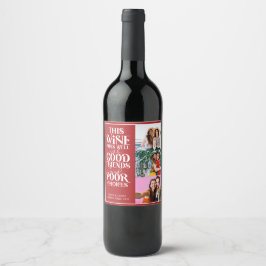 Dieser Wein paart sich gut mit Freunden Spaß beste Weinetikett