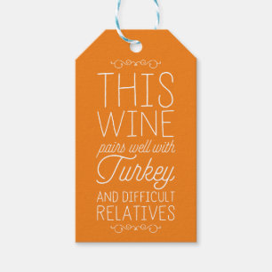 Dieser Wein passt gut mit… zusammen Geschenkanhänger