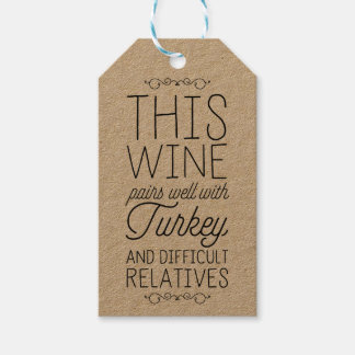 Dieser Wein passt gut zu... Geschenkanhänger