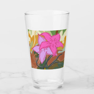 Dieses abstrakte Blumendesign verbindet sanfte flo Glas