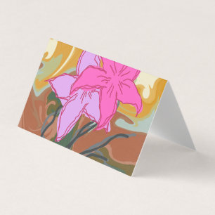 Dieses abstrakte Blumendesign verbindet sanfte flo Visitenkarten
