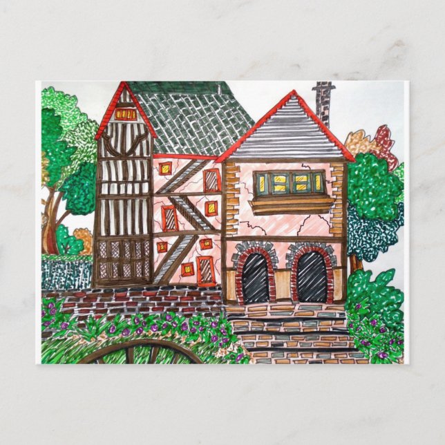DIESES ALTE HAUS POSTKARTE (Vorderseite)
