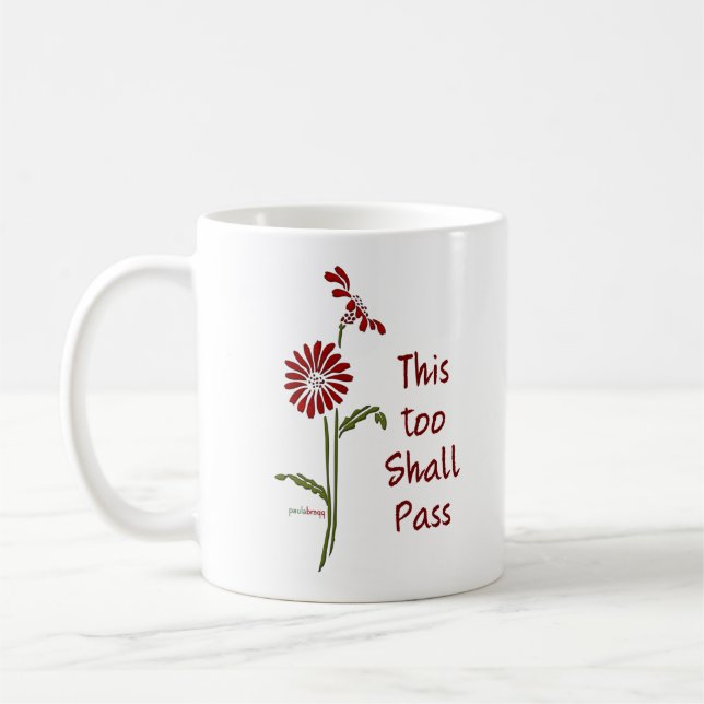 Dieses auch überschreitet (Erholungs-Zitat) Kaffeetasse (Links)