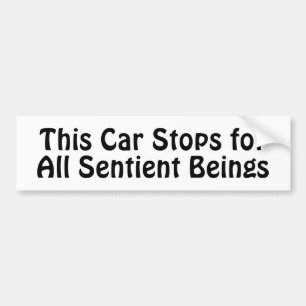 Dieses Auto hält für alle fühlenden Wesen Buddhist Autoaufkleber