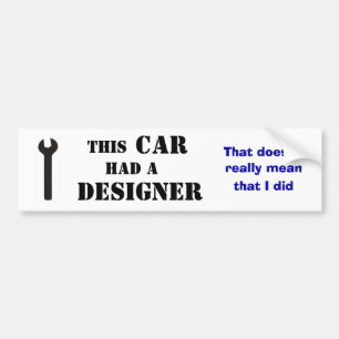 Dieses Auto hatte einen Designer Autoaufkleber