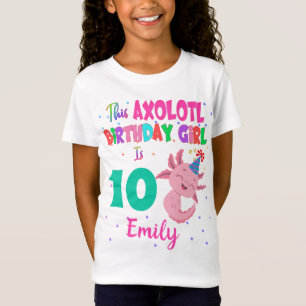 Dieses Axolotl Girl ist ein Amphibien-Salamander T-Shirt