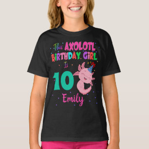 Dieses Axolotl Girl ist ein amphibischer Salamande T-Shirt