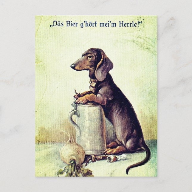 Dieses Bier gehört meinem Meister! Postkarte (Vorderseite)
