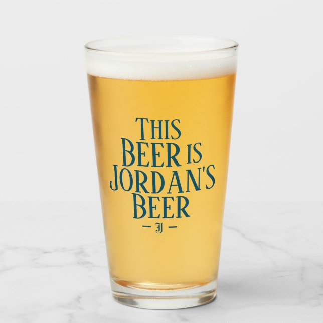 Dieses Bier ist | Individuelle Name Bierglas Glas (Vorne (Gefüllt))