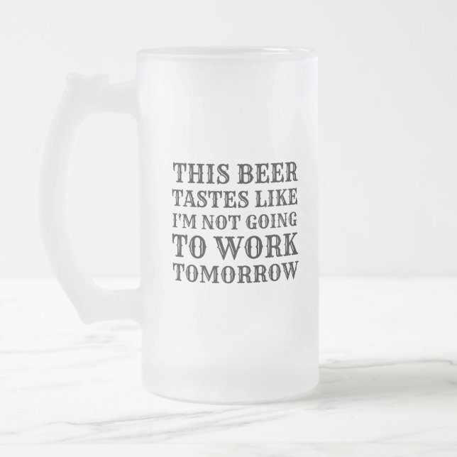 Dieses Bier schmeckt Gleiches Mattglas Bierglas (Links)