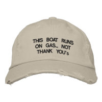 Dieses Boot fährt mit Gas... Nicht "Danke."