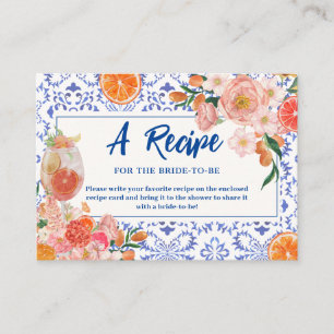 Dieses Brautparty mit mehr Blumen ist ein Rezept Begleitkarte