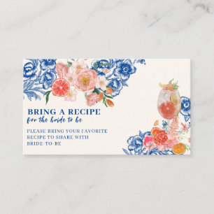 Dieses Brautparty mit mehr Blumen ist ein Rezept Begleitkarte