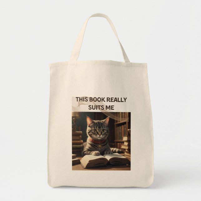 Dieses Buch Anzug mir wirklich eine lustige Katze Tragetasche (Vorne)