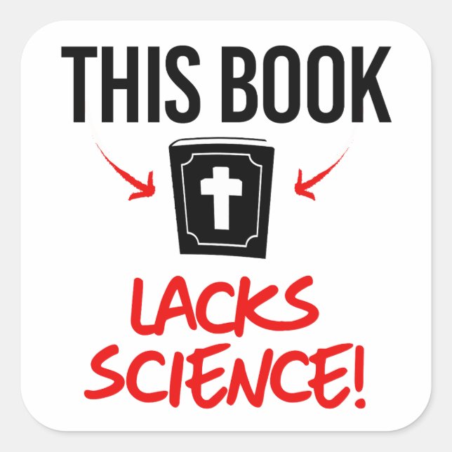 Dieses Buch fehlt es an Wissenschaft Quadratischer Aufkleber (Vorderseite)