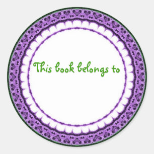 DIESES BUCH GEHÖRT… Aufklebern Runder Aufkleber