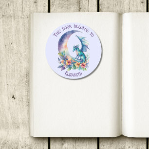 Dieses Buch gehört dem Personalisierten Drachenlav Runder Aufkleber