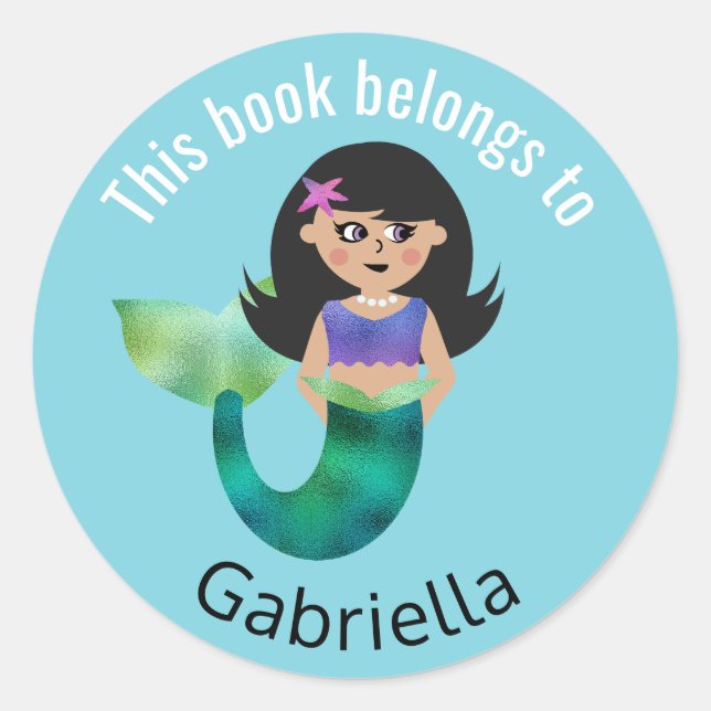 Dieses Buch gehört der Personalisierten Latino-Mee Runder Aufkleber (Vorderseite)