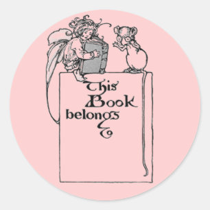 Dieses Buch gehört ~ Fee-Aufkleber Runder Aufkleber