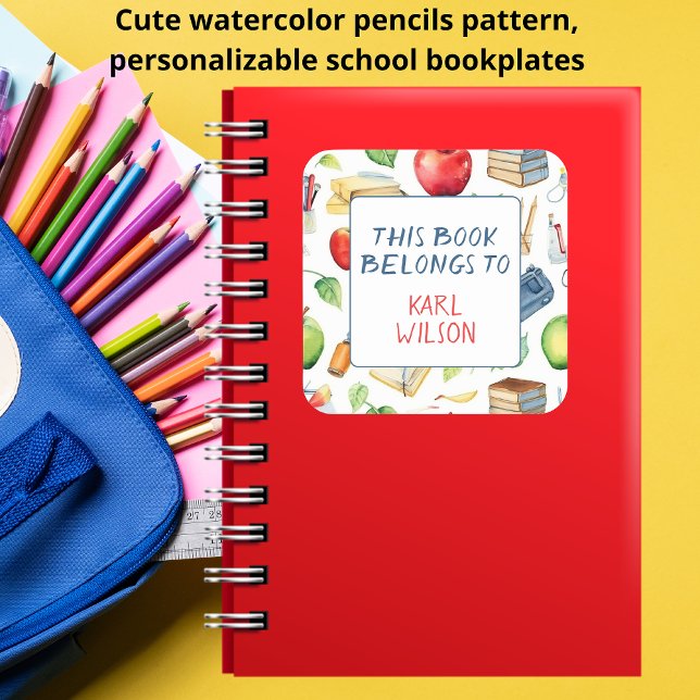 Dieses Buch gehört mir zurück zu den Buchzeichen d Quadratischer Aufkleber (Von Creator hochgeladen)