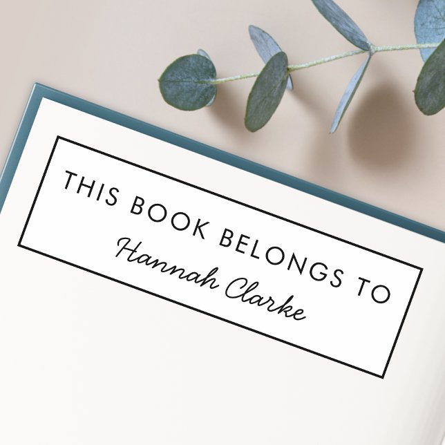 Dieses Buch gehört | Modernes Buchzeichen Permastempel (Von Creator hochgeladen)