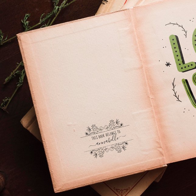 Dieses Buch gehört | Monogramm Gummistempel (Von Creator hochgeladen)