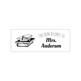 Dieses Buch gehört | Name des Lehrers Gummistempel