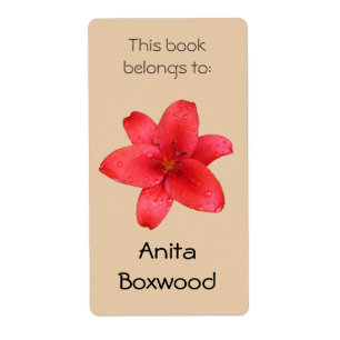 Dieses Buch gehört Name-Rot-Lilie