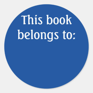 Dieses Buch gehört: Runder Aufkleber