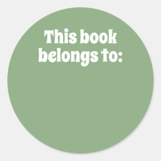 Dieses Buch gehört: Runder Aufkleber