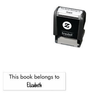 Dieses Buch gehört und Name des Besitzers Permastempel