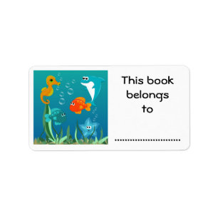 Dieses Buch gehört unter dem Meer Adressaufkleber