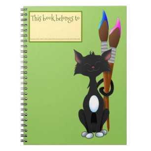 Dieses Buch gehört zu, Cat und Paint Brushs, Green
