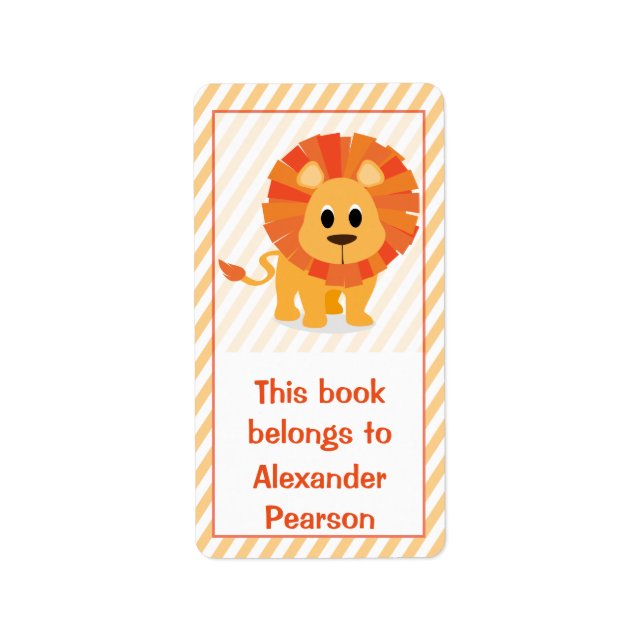 Dieses Buch gehört zu einem Albernen Löwenaufklebe Adressaufkleber (Vorne)
