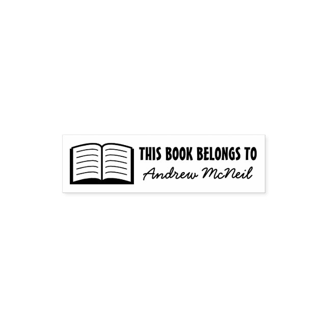 DIESES BUCH GEHÖRT zu einer individuellen Briefmar Permastempel (Design)