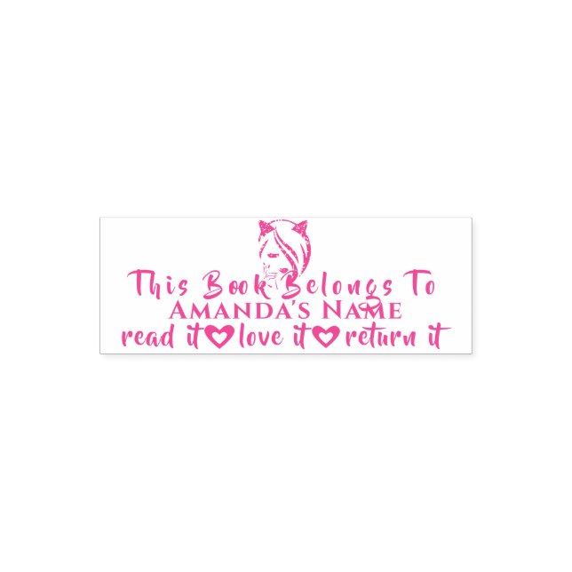 Dieses Buch gehört zu Individuelle Name Girly Cat  Permastempel (Design)