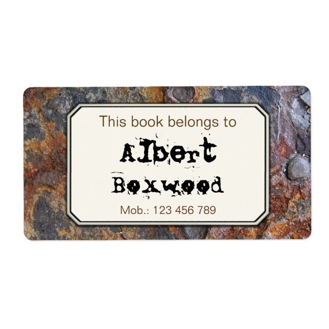 Dieses Buch gehört zu Individuelle Name Rock Textu (Vorne)