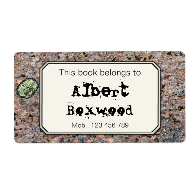 Dieses Buch gehört zu Individuelle Name Rock Textu (Vorne)