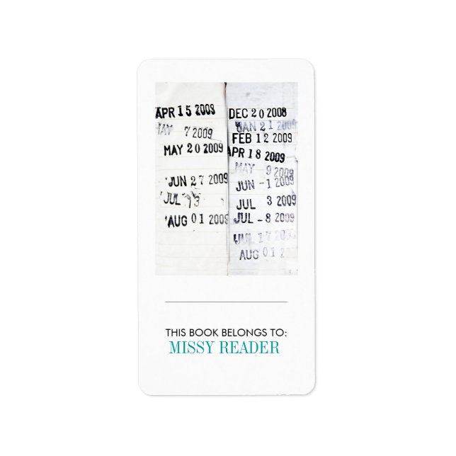 "Dieses Buch gehört zu"-Label Adressaufkleber (Vorne)