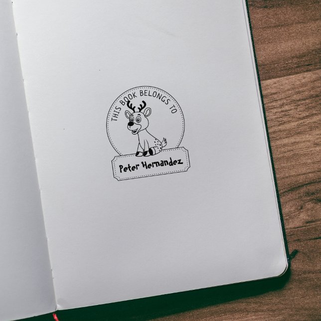 Dieses Buch gehört zu Niedlichem Hirsch, Kinderbuc Gummistempel (Von Creator hochgeladen)