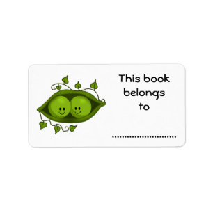 Dieses Buch gehört zu, zwei Erbsen in einem Pod Adressaufkleber